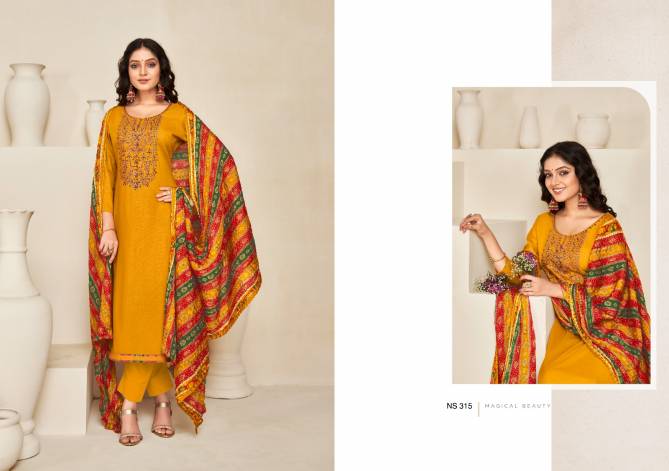 Levisha Nivisha Vol 5 Embroidery Dress Material Catalog

